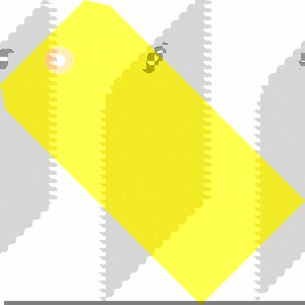 Blank Tag: 3-3/4'' High, Fluorescent Yellow, Synthetic Paper